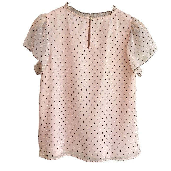 Loft Swiss Dot Flutter Sleeve Blouse NEW - Picture 5 of 9